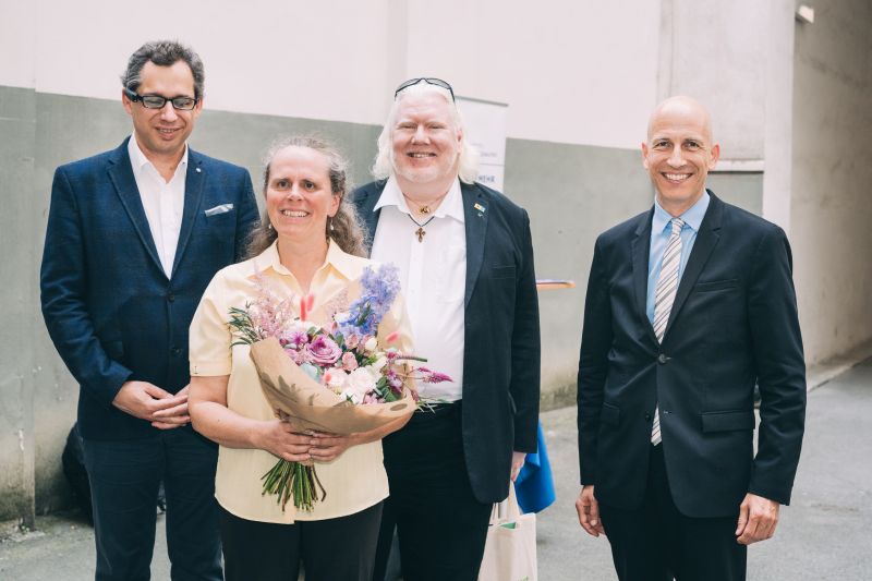 Christian Zehergruber, Elmar Fürst, Angela Engel und BM Dr. Martin Kocher