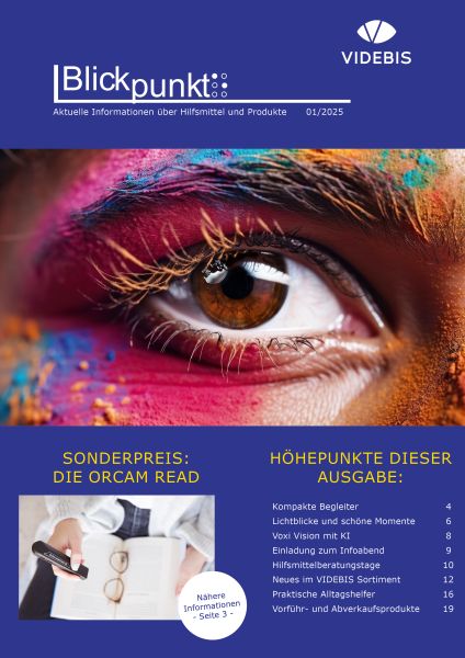 Coverbild der aktuelle Ausgabe mit einem bunten Auge darauf