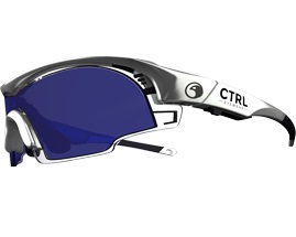 CTRL Lichtschutzbrille mit grauer Fassung und blauen Glaeser
