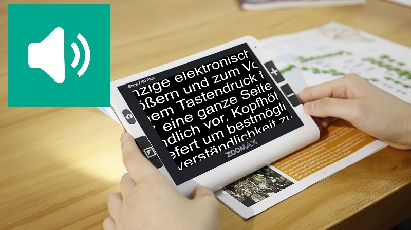 Snow 7 vergrößert eine Zeitung