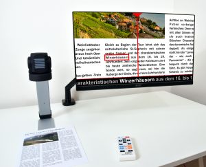 ZoomCam Speech liest Zeitung vor